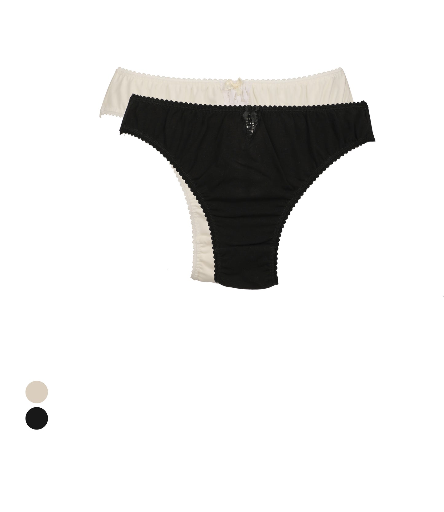 Lot de 2 slips femme avec dentelle