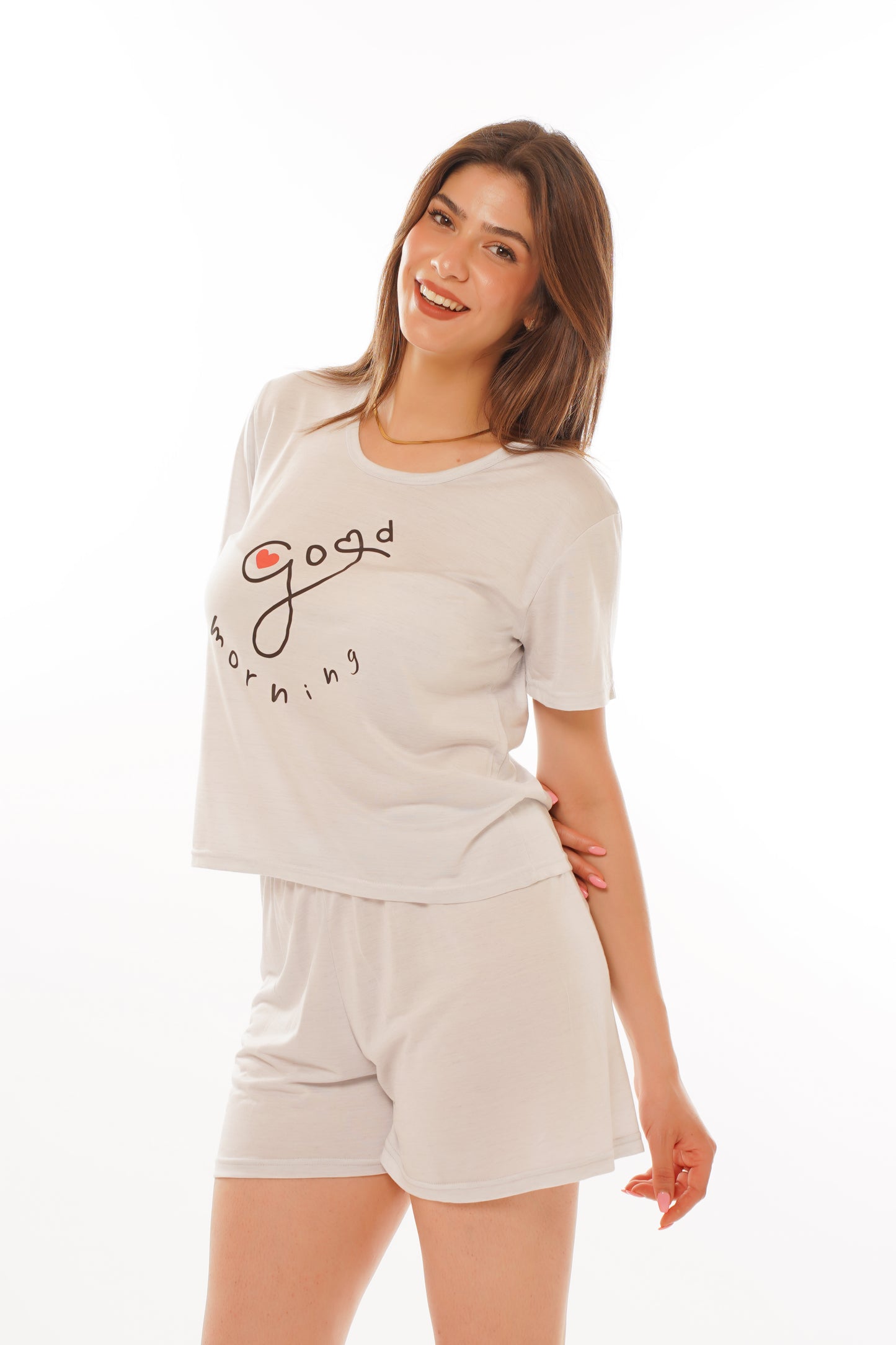 Ensemble tricot demi manches avec short