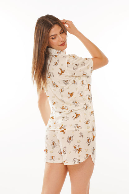 Ensemble chemise demi-manches avec un short